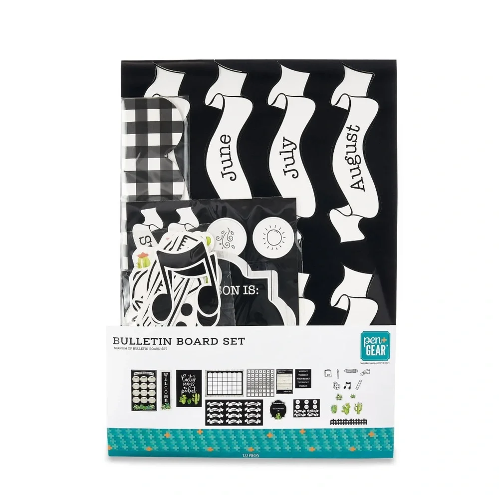 Pen+Gear Paper Bulletin Board and Calendar Set, 122 Pieces